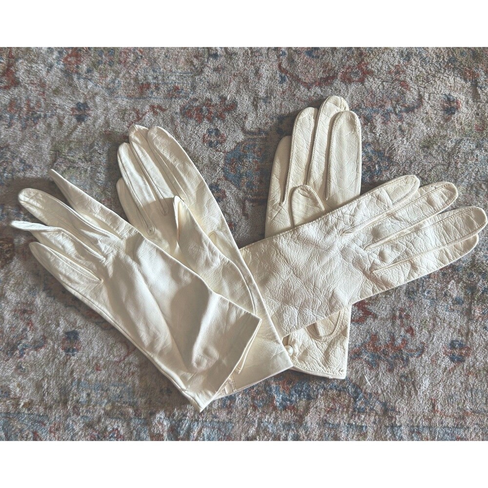 1950s Gloves 2 Pairs Roger Fare Paris Kidskin Leather Size 6.5 Studio Costume